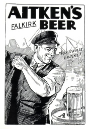 Advert for Aitken's Falkirk beer