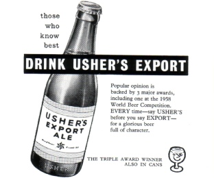 Advert for Usher's Export Ale